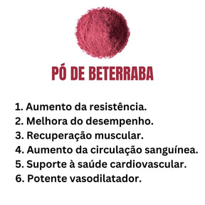 KIT RESISTÊNCIA – Pó de Beterraba + pó de uva – 100% natural